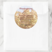 Geef bedankt in alles 1 Thessaliërs 5:18 Ronde Sticker (Tas)