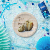 "Geef Bedankt in de herfst van de Thanksgiving de  Papieren Bordje (Feest)