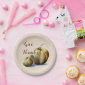 "Geef Bedankt in de herfst van de Thanksgiving de  Papieren Bordje (Feest)