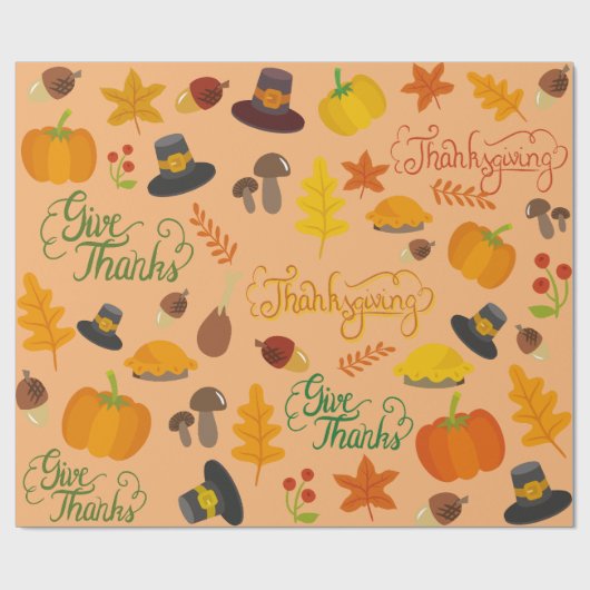 Geef Bedankt inpakpapier (Vlak)