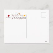 Geef Bedankt kat en zonnebloemen op de herfst van Feestdagenkaart (Achterkant)