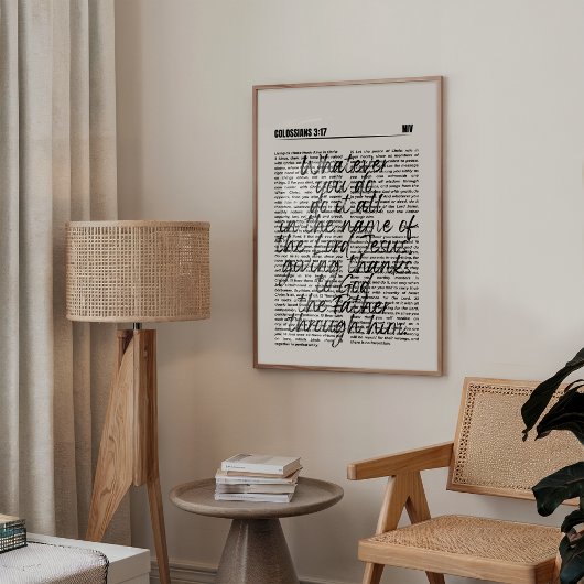 Geef Bedankt Kolossenzen 3:17 Print