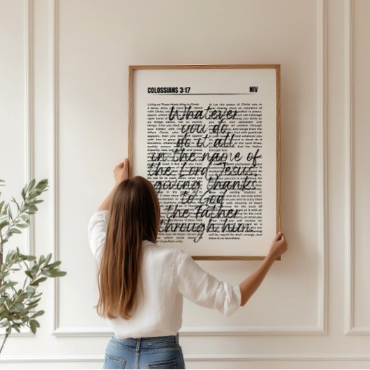 Geef Bedankt Kolossenzen 3:17 Print