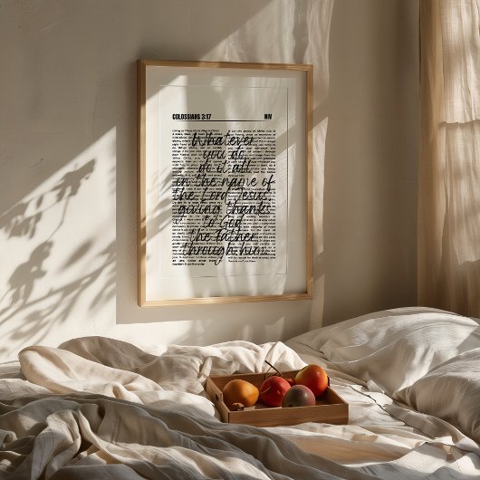 Geef Bedankt Kolossenzen 3:17 Print