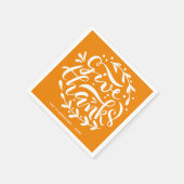 Geef Bedankt Krans Thanksgiving Lettering Sinaasap Servet (Hoek)