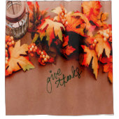 Geef Bedankt met de Thanksgiving van de Valsblad Douchegordijn (Voorkant)