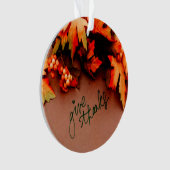 Geef Bedankt met de Thanksgiving van de Valsblad Ornament (voorkant)