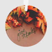 Geef Bedankt met de Thanksgiving van de Valsblad Ornament (achterkant)