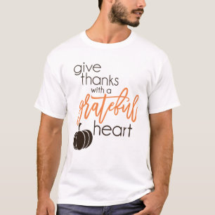 Geef Bedankt met een grateful hartslag T-shirt