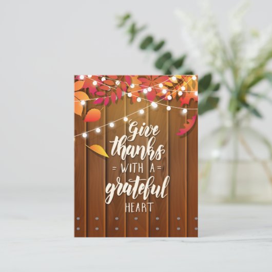 Geef Bedankt met een Grateful Heart Briefkaart (Staand voorkant)