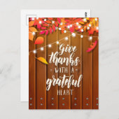 Geef Bedankt met een Grateful Heart Briefkaart (Voorkant / Achterkant)