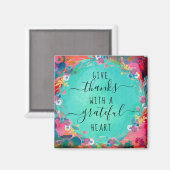 Geef Bedankt met een Grateful Heart Magnet (Voorkant / Achterkant)