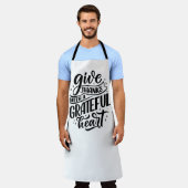 Geef Bedankt met een gratefull-hart Schort (Gedragen)