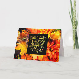Geef Bedankt met een schitterende Thanksgiving Feestdagen Kaart