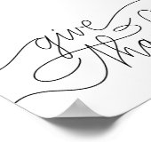 Geef Bedankt - Minimale Christelijke Citaat van de Poster (Hoek)