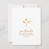 Geef Bedankt minimalistische Waterverf Thanksgivin Feestdagenkaart (Voorkant)