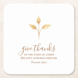 Geef Bedankt minimalistische Waterverf Thanksgivin Kartonnen Onderzetters