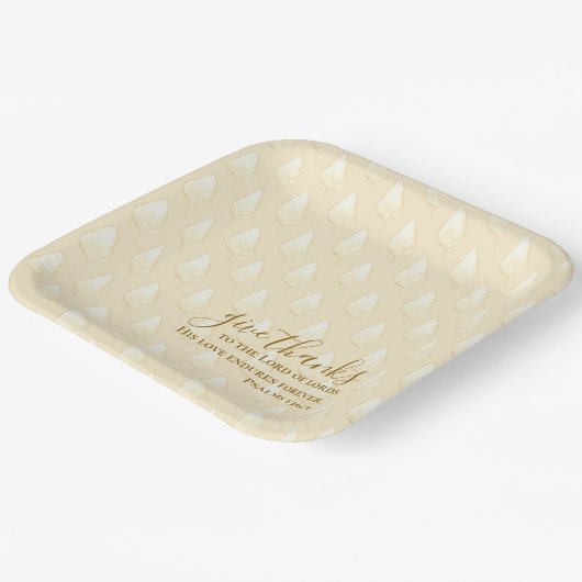 Geef Bedankt minimalistische Waterverf Thanksgivin Papieren Bordje (Gebogen)