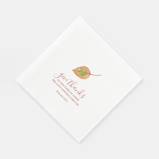 Geef Bedankt minimalistische waterverf Thanksgivin Servet (Hoek)