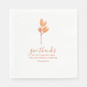 Geef Bedankt minimalistische Waterverf Thanksgivin Servet (Voorkant)