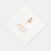 Geef Bedankt minimalistische Waterverf Thanksgivin Servet (Hoek)