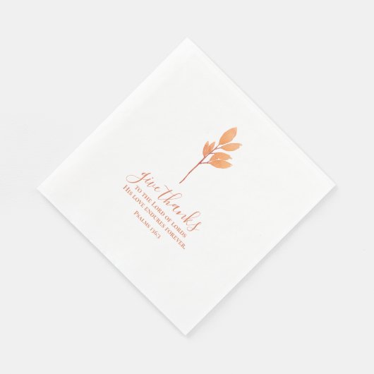 Geef Bedankt minimalistische Waterverf Thanksgivin Servet (Hoek)