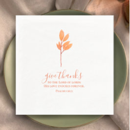 Geef Bedankt minimalistische Waterverf Thanksgivin Servet