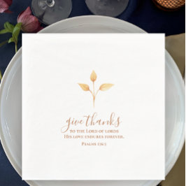 Geef Bedankt minimalistische Waterverf Thanksgivin Servet