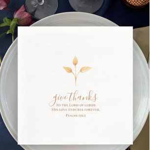Geef Bedankt minimalistische Waterverf Thanksgivin Servet
