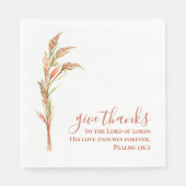 Geef Bedankt minimalistische Waterverf Thanksgivin Servet (Voorkant)