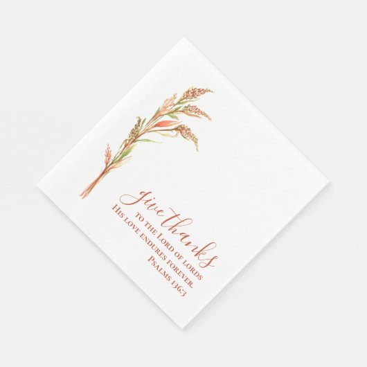 Geef Bedankt minimalistische Waterverf Thanksgivin Servet (Hoek)