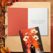 Geef Bedankt | Modern Flower and Vase Thanksgiving Feestdagen Kaart