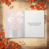Geef Bedankt | Modern Flower and Vase Thanksgiving Feestdagen Kaart