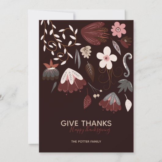 GEEF BEDANKT | Modern Wenskaart Kaart (Voorkant)