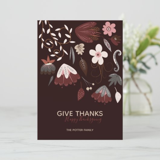 GEEF BEDANKT | Modern Wenskaart Kaart (Staand voorkant)