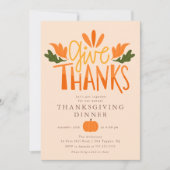 Geef Bedankt moderne Thanksgiving Kaart (Voorkant)