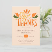 Geef Bedankt moderne Thanksgiving Kaart (Staand voorkant)