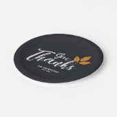 Geef Bedankt. Moderne Thanksgiving. Papieren Bordje (Gekanteld)