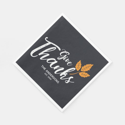 Geef Bedankt. Moderne Thanksgiving. Servet (Hoek)