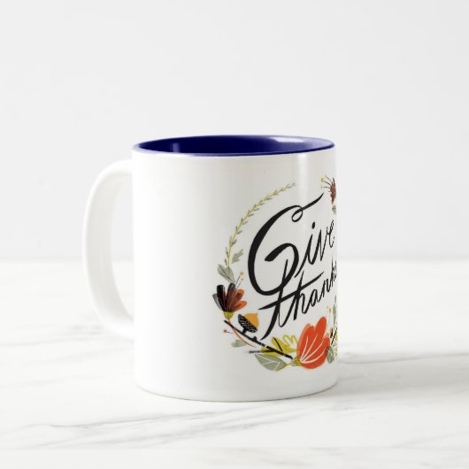 Geef Bedankt - Mok (Voorkant links)