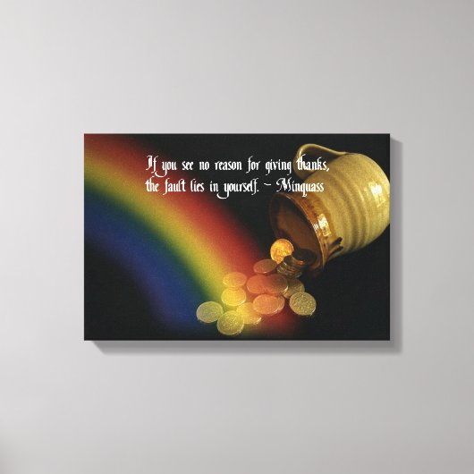 Geef Bedankt Native American Indian quote Canvas Afdruk (Voorkant)