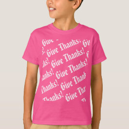 Geef bedankt patroon Thanksgiving zin T-shirt