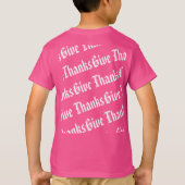 Geef bedankt patroon Thanksgiving zin T-shirt (Achterkant)