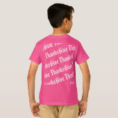 Geef bedankt patroon Thanksgiving zin T-shirt (Achterkant volledig)