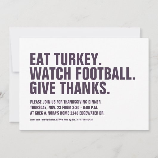 Geef bedankt plezier eenvoudige moderne pruim Than Kaart (Voorkant)