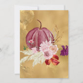 Geef Bedankt Pompoen Bloemen Thanksgiving Lunch Kaart (Achterkant)
