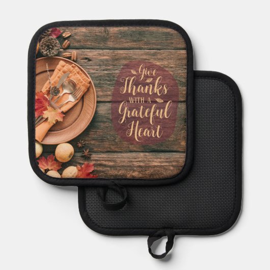 Geef Bedankt Pot Holder Pannenlap (Voorkant / Achterkant)