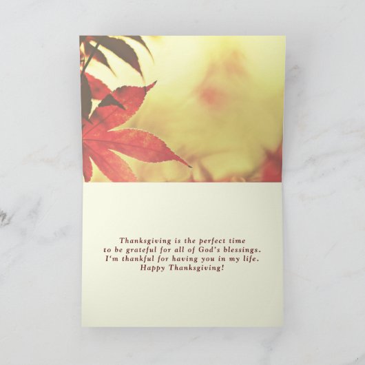 Geef Bedankt, psalm 92:4 Bijbelversie, Thanksgivin Kaart (Binnen)