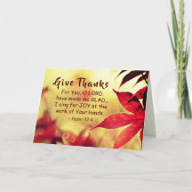 Geef Bedankt, psalm 92:4 Bijbelversie, Thanksgivin