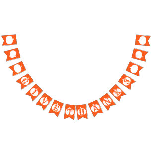 Geef Bedankt Pumpkin Oranje Thanksgiving Vlaggetjes